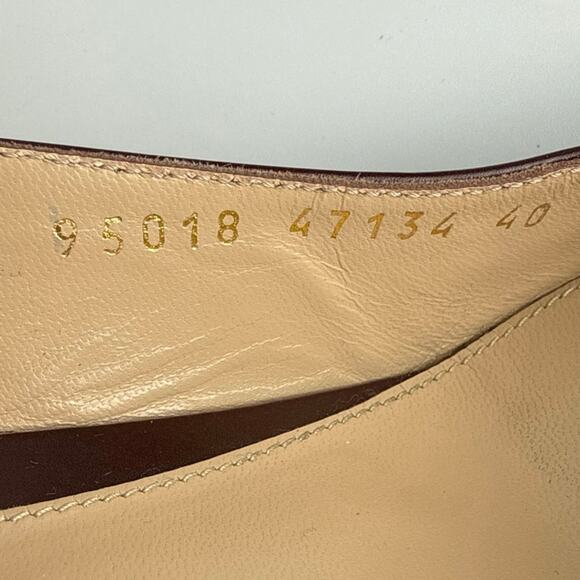 Gianvito Rossi Burgundy Red Slingback Pointed Toe Pump Heels Size EU 40 US 9 - Picture 5 of 7